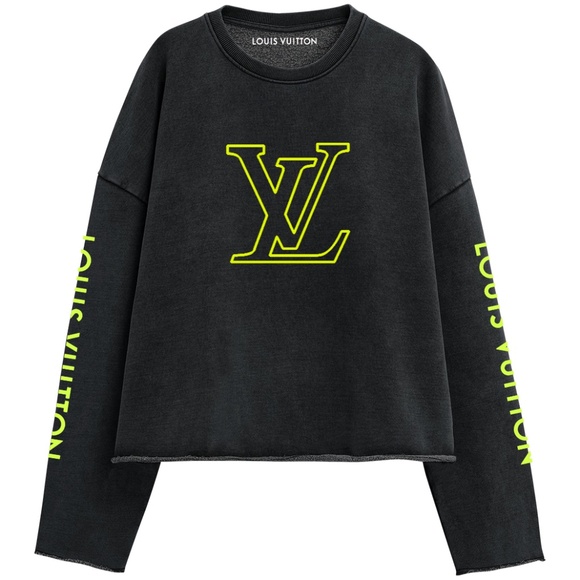 LV Unisex Washed Cropped Sweatshirt - Picture 1 of 2